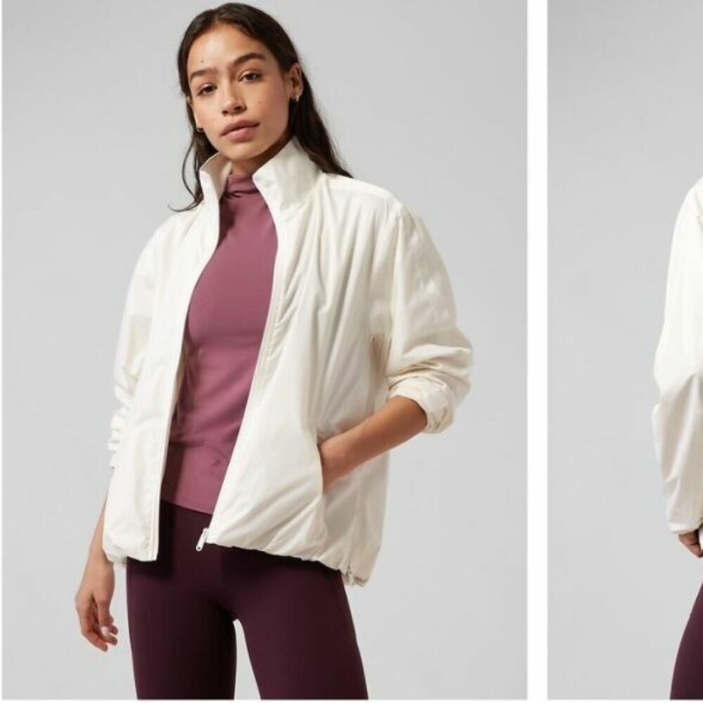 Athleta Cream Sightseer Lace Jacket
